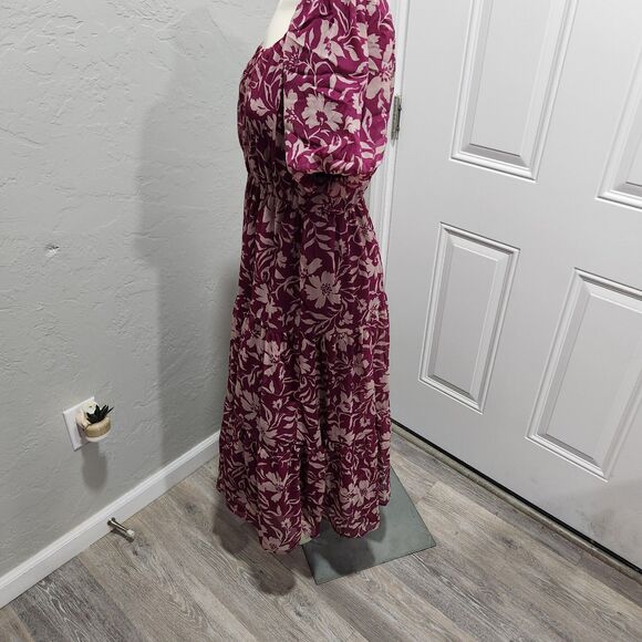 Patrons Of Peace Tiered Floral Maxi Dress Womens SZ Med Modest Soft Flowy Summer - Picture 3 of 6